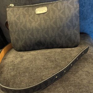 Michael Kors Black Signature Logo Crossbody Belt Bag